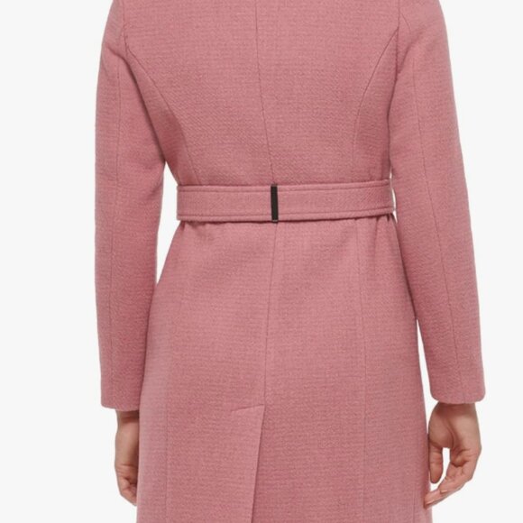 CALVIN KLEIN WOMEN'S WOOL BLEND COAT JACKET PINK - Picture 14 of 15